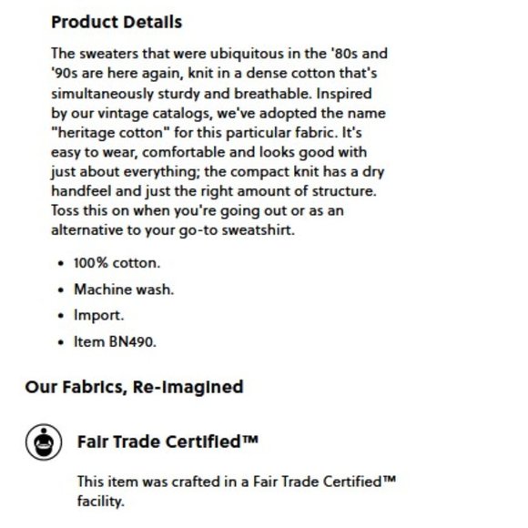 J. Crew Heritage cotton tipped sweater L - Picture 6 of 9